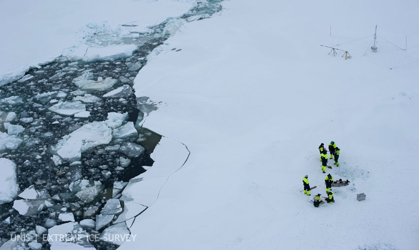 Reduced sea ice area also in winter