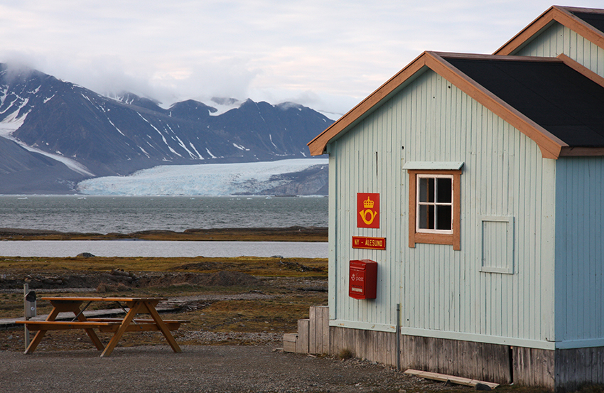 The old post office in the world's northernmost settlement, Ny-Ålesund in Svalbard.