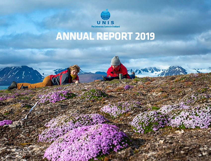 UNIS annual report 2019 frontpage. Photo: Mads Forchhammer/UNIS.