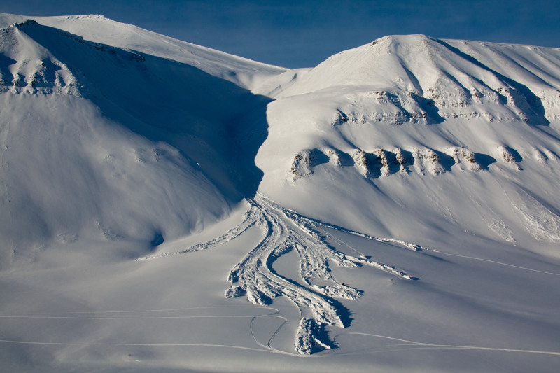 Slush avalanche in Todalen